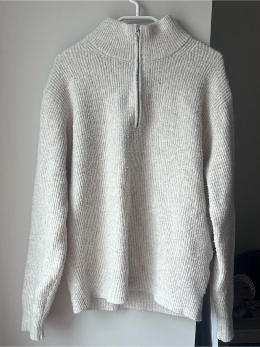 Uniqlo Cozy Half-Zip Ribbed Sweater Medium